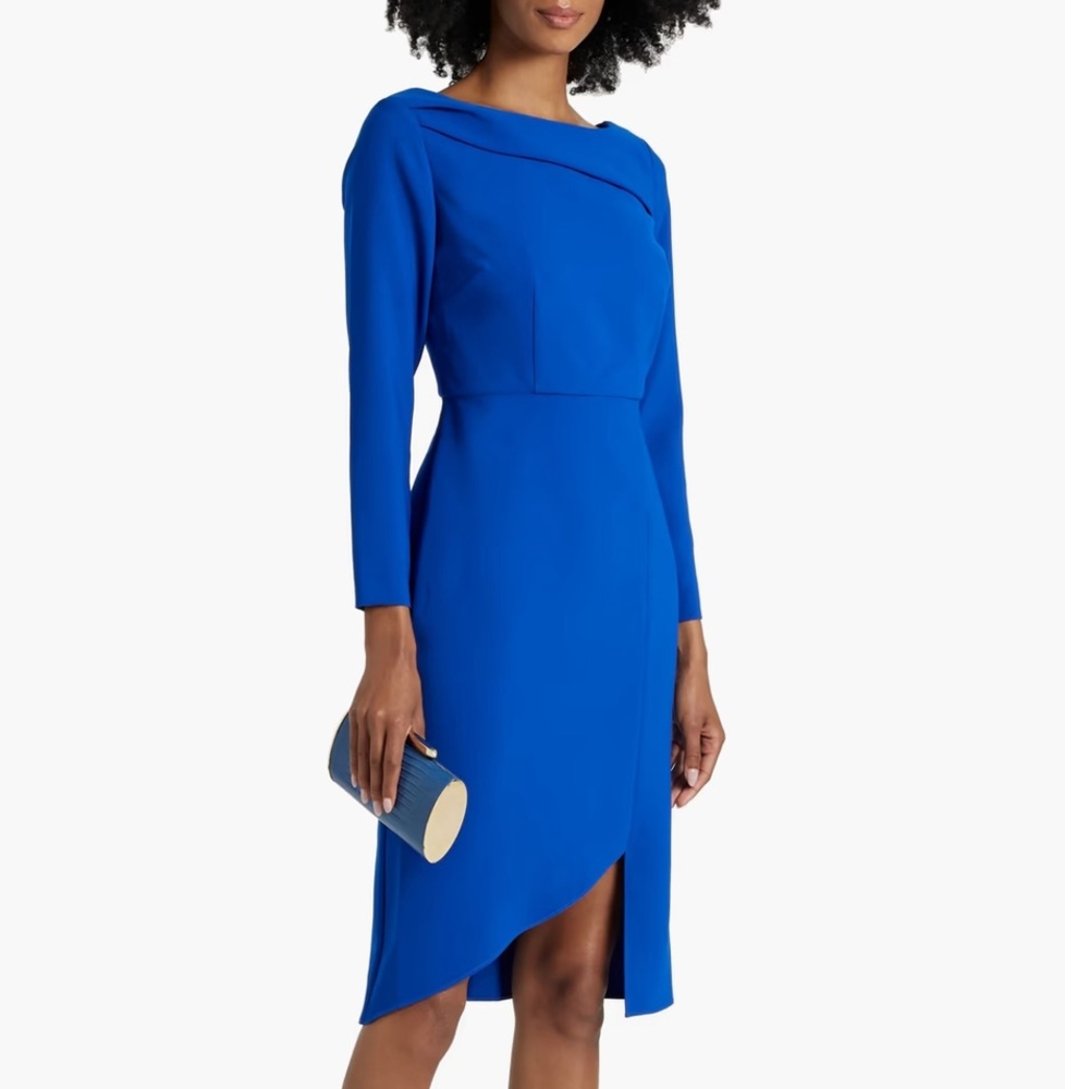 NWT Sachin & Babi Patrizia Blue Asymmetrical Crepe Dress Size 10